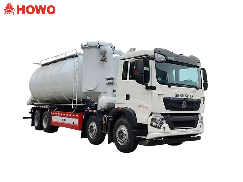 HOWO 8x4 dry vacuum suction truck