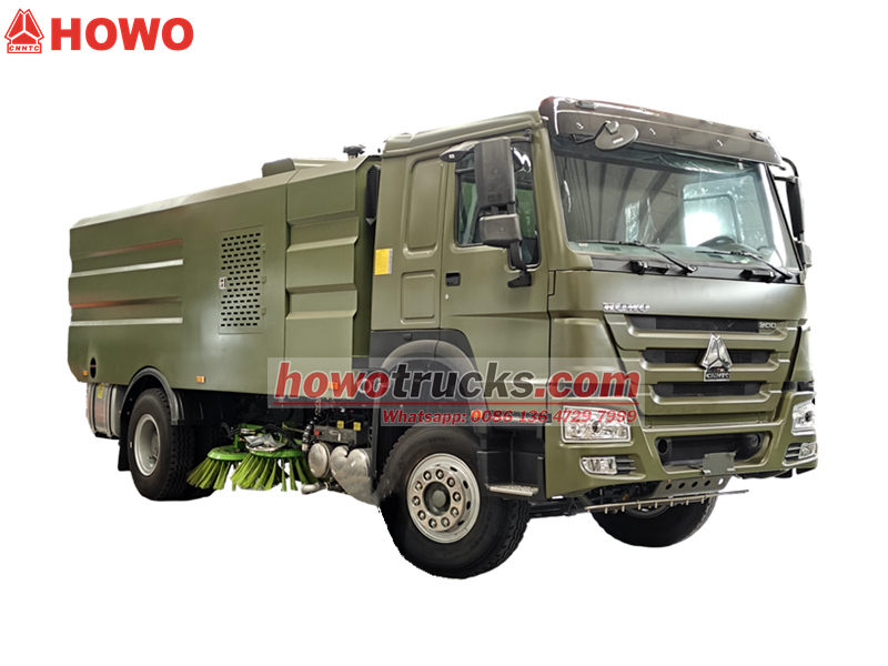 HOWO heavy road sweeper truck HOWO heavy road sweeper truck