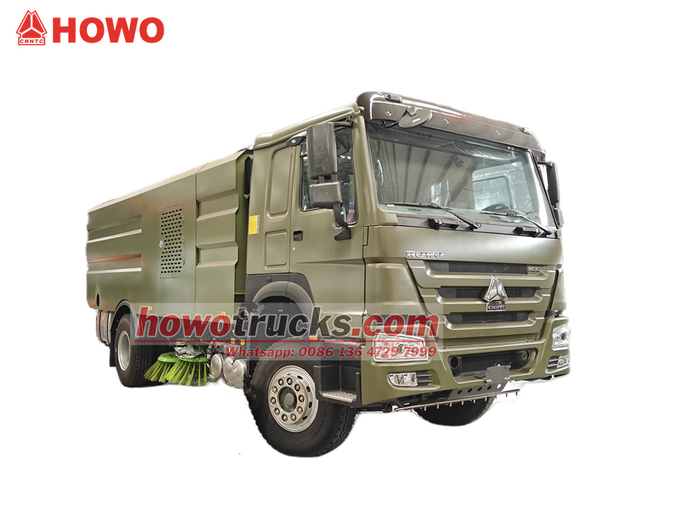 howo 4x2 drive road sweeping vehicle