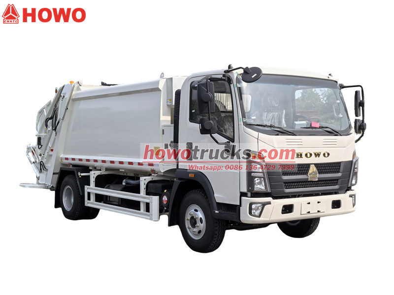 Howo 4x2 garbage compactor truck