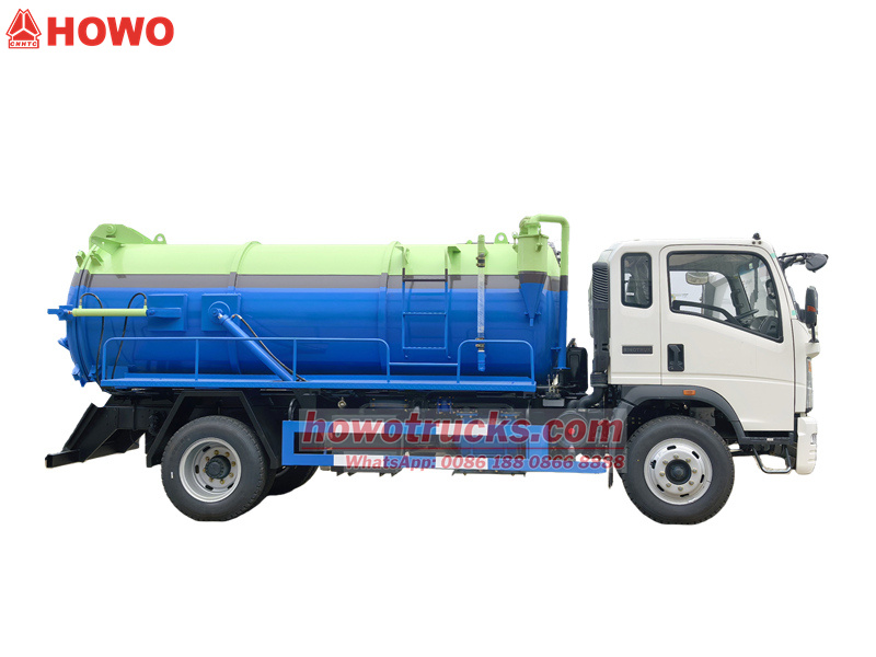 Howo 8000L sewage tank truck