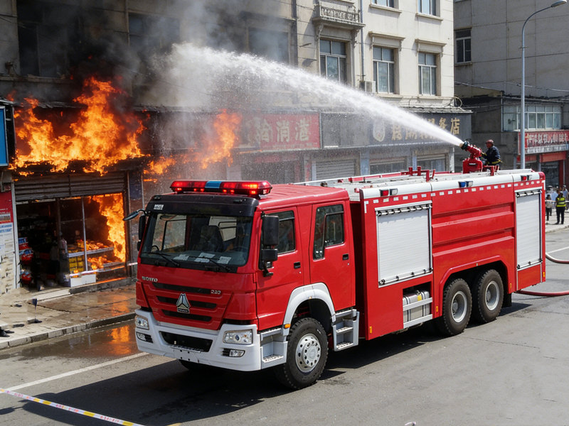 HOWO foam and powder firefighting truck application