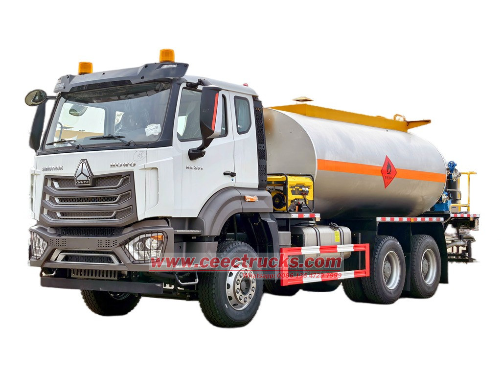 Step by step operation guidance for using HOWO NX asphalt distribution truck