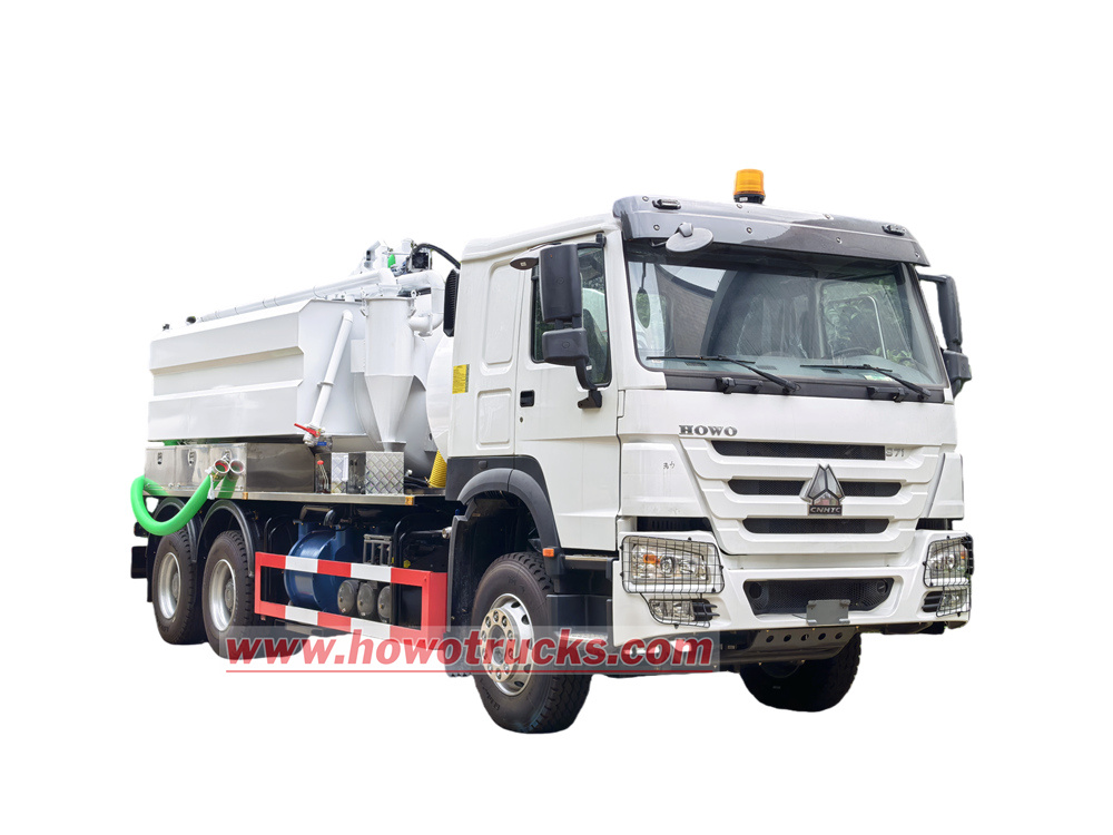 HOWO industrial combination jetting and vacuum truck HOWO industrial combination jetting and vacuum truck